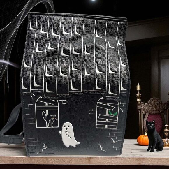 Mad Engine Haunted House Halloween Crossbody Purse - Picture 3 of 6